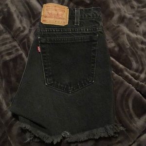 Black Levi high waisted Denim shorts